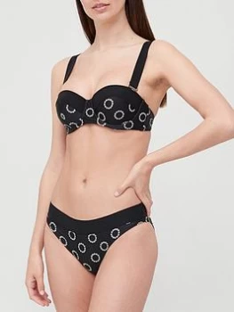 Image of Ted Baker Grossgrain Band Bikini Bottom - Black, Size 1=8, Women