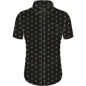 Image of Queen - Crest Pattern Unisex Medium T-Shirt - Black