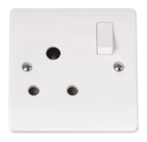 Image of Click Scolmore Mode 20A Round Pin Plug Socket Polar White - CMA034