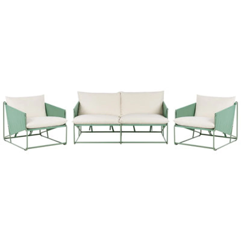 Image of Beliani Garden Sofa Set 4 Seater Ponte Metal Green