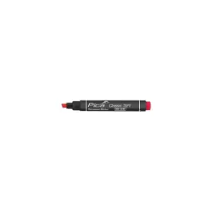 Image of 521/40 Permanent Marker Pen 2-6mm Chisel Tip Red Fast Drying - Pica