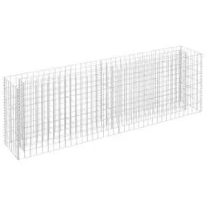 Image of Vidaxl Gabion Raised Bed Galvanised Steel 180X30X60 cm