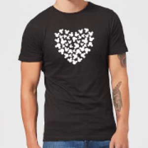 Image of Disney Mickey Mouse Heart Silhouette T-Shirt - Black - M
