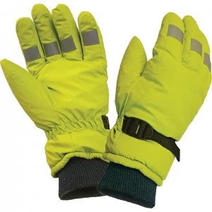 Image of Scan Mens Hi Vis Gloves Yellow L