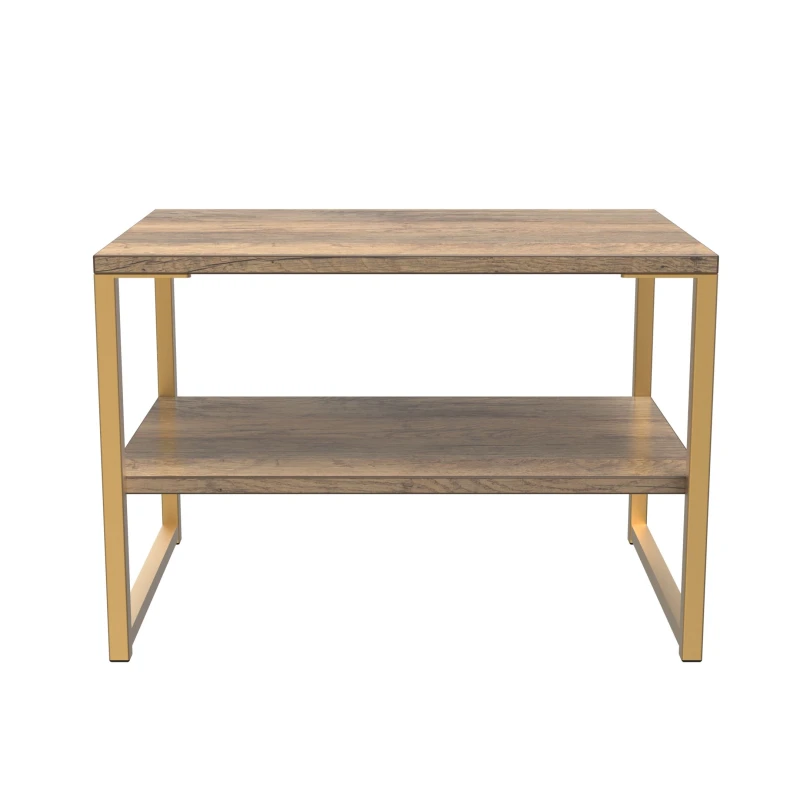 Image of Tamworth Open Lamp Table In Vintage Oak (Ready Assembled)