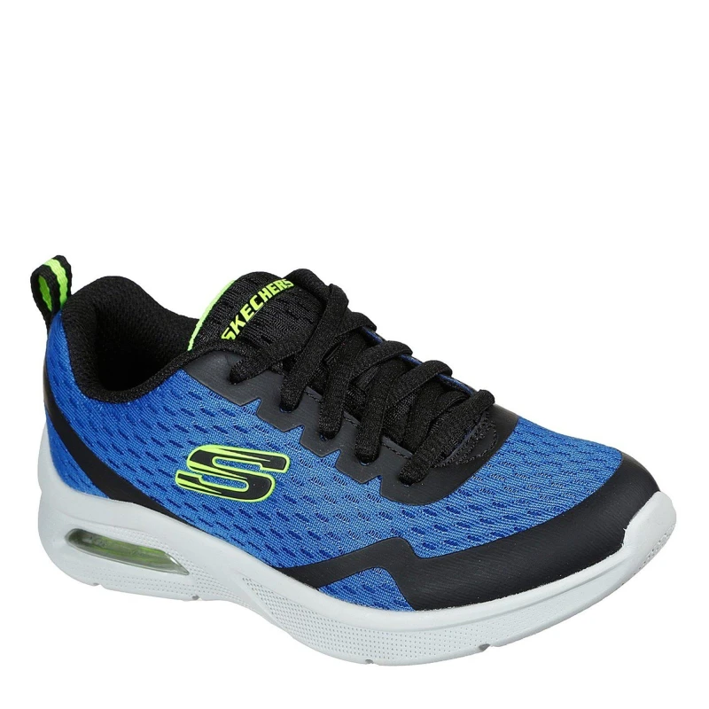 Image of Skechers Microspec Max Junior Trainers Blue/Green male 3 (36)