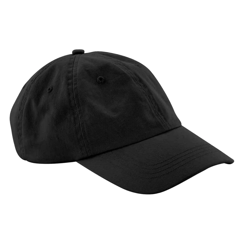 Image of Beechfield Mens Cotton Baseball Cap in Black Male One Size