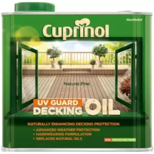 Image of Cuprinol UV Guard Decking Oil - Natural Pine - 2.5 Litres