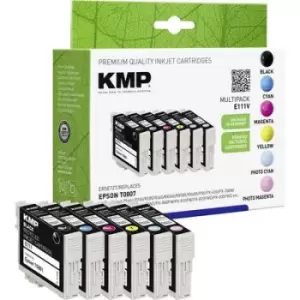 Image of KMP Ink replaced Epson T0801, T0802, T0803, T0804, T0805, T0806, T0807 Compatible Set CMYK, Photo cyan, Photo magenta E111V 1608,4050