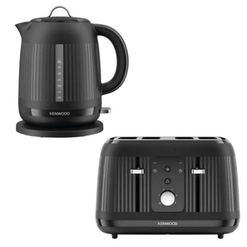 Image of Kenwood Kenwood - Dawn 1.7L Kettle & 4 Slice Toaster Set, Midnight Black KWPK3
