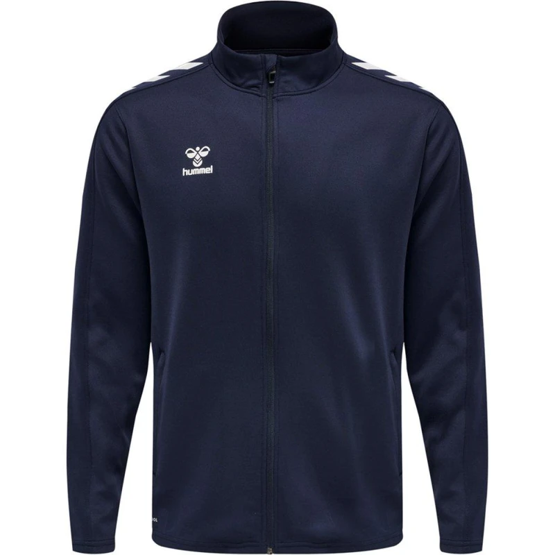 Image of Hummel Mens Poly Zipped Tracksuit Top Marine male Small