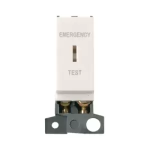 Image of Minigrid MD029PW 10AX Dp Keyswitch Module 'emergency Test' - Polar White - 217468