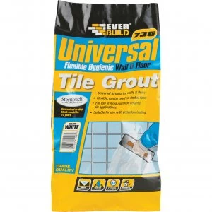 Image of Everbuild Universal Flexible Tile Grout White 5KG