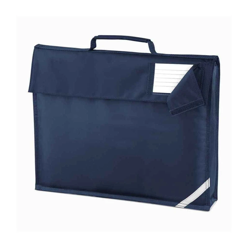 Image of Quadra Mens Reflective Book Bag in Navy Navy Male