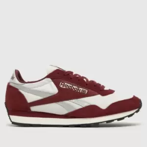 Image of Reebok White & Burgundy Aztec Ii Trainers