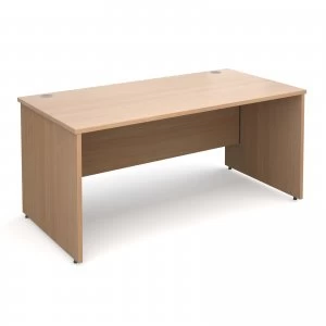 Image of Maestro 25 PL Straight Desk 1600mm x 800mm - Beech Panel Leg Design