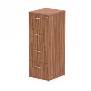 Image of Trexus 4 Drawer Filing Cabinet 500x600x1445mm Walnut Ref I000134
