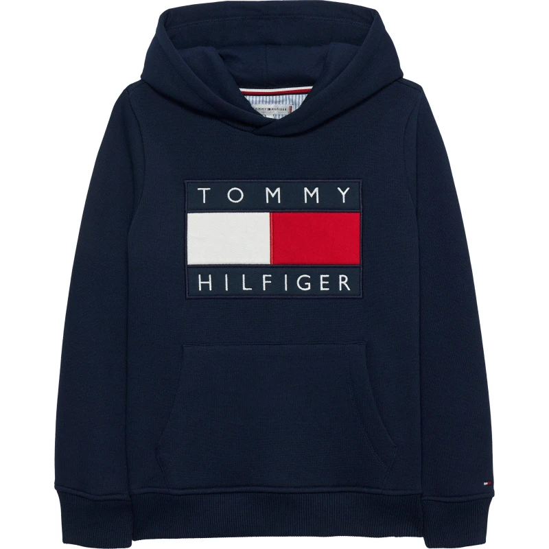 Image of Tommy Hilfiger Kids Heritage Pull Over Hoodie Night Navy C1G male 6Y