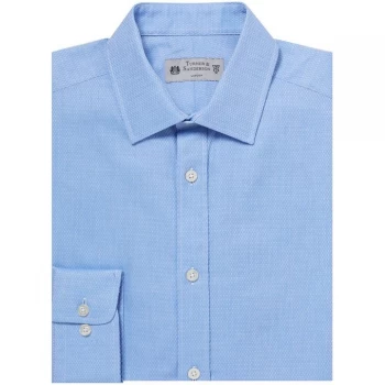 Image of Turner and Sanderson Scotney Dobby Textured Shirt - Blue