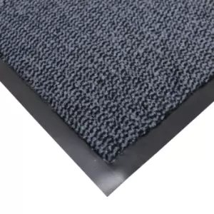 Image of JVL Heavy Duty Commodore Backed Barrier Door Floor Mat Blue/Black 60 x 80 cm
