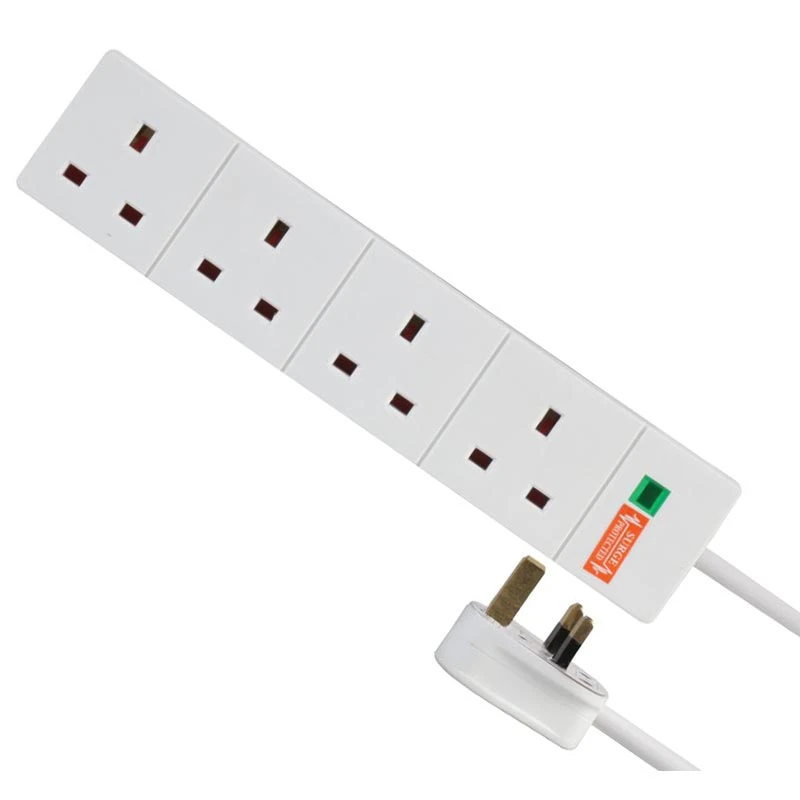 Image of FDL 4 WAY SURGE PROTECTED MAINS GANG SOCKET STRIP - 2M