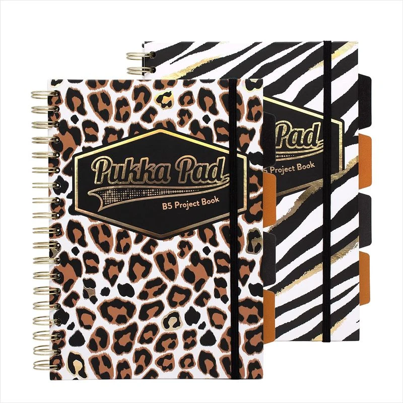 Image of Pukka Wild B5 Hardback Project Book Assorted Designs (Pack 2) 9523(AST)-WLD