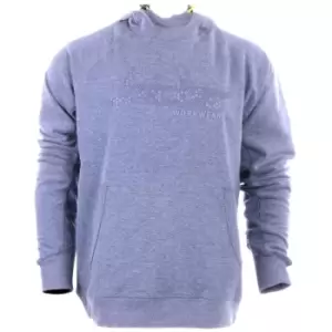 Image of Snickers Logo Hoodie Blue Melange Medium - Blue Melange