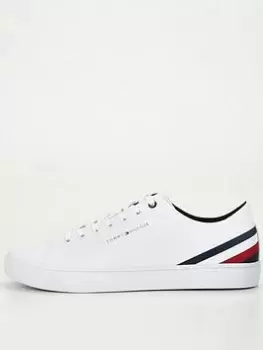 Image of Tommy Hilfiger Th Hi Vulc Core Low Lth Stripes, White, Size 43, Men