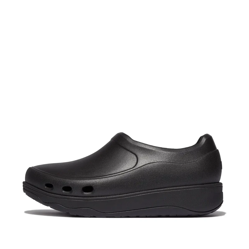 Image of Fitflop Womens Work High-Performance Professional Clogs UK Size 6 (EU 39) All Black FIT107-BLACK-6