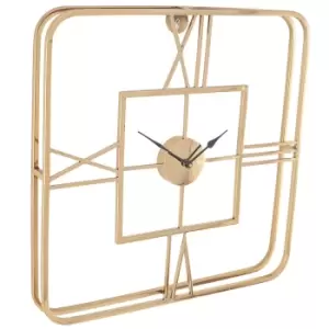 Image of Celestial Gold Metal Square Wall Clock