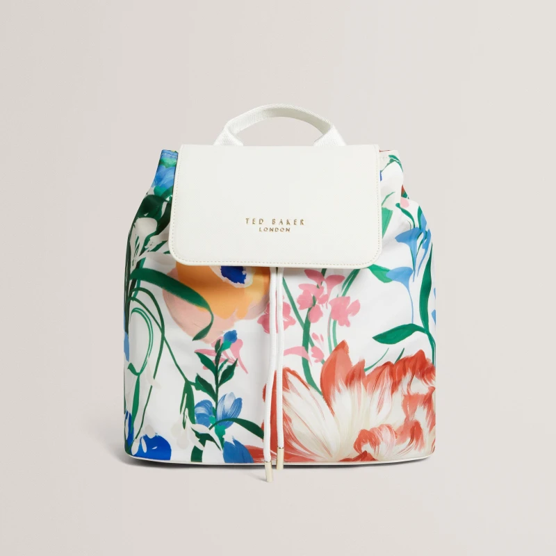 Image of Ted Baker Ted Print Rucksack Ld63 White-Blac female One Size