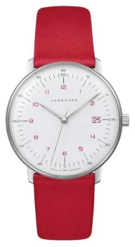 Image of Junghans Max Bill Lady Quartz Red Strap 047/4541.04 Watch