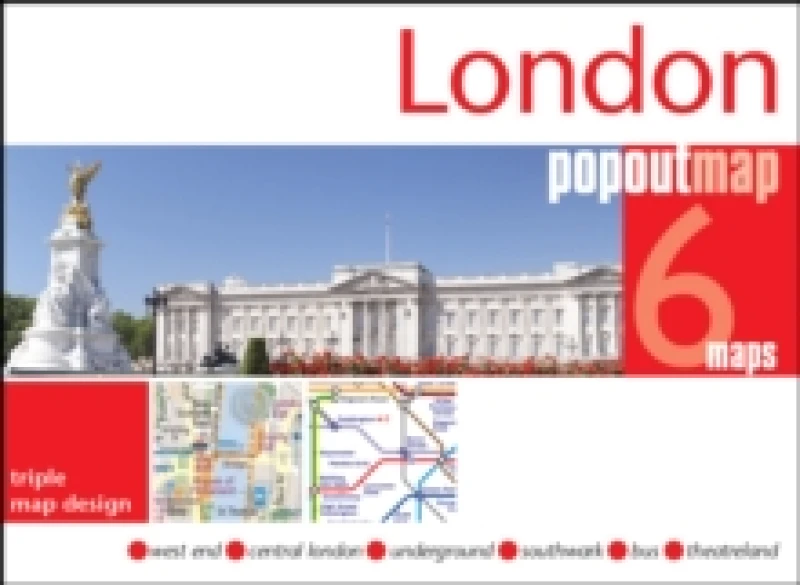 Image of London PopOut Map - 3 pop up maps in 1 pocket size format : pop up city map and tube map of London Sheet map, folded
