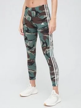 Image of adidas Camo 7/8 Leggings - Khaki, Size S, Women