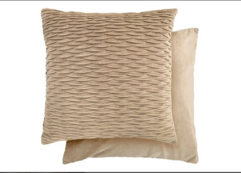Image of New Edge Blinds Millie Collection Soft Velvet Cushion Cover in Natural Size: 43cm x 43cm Natural Unisex 43cm x 43 cm