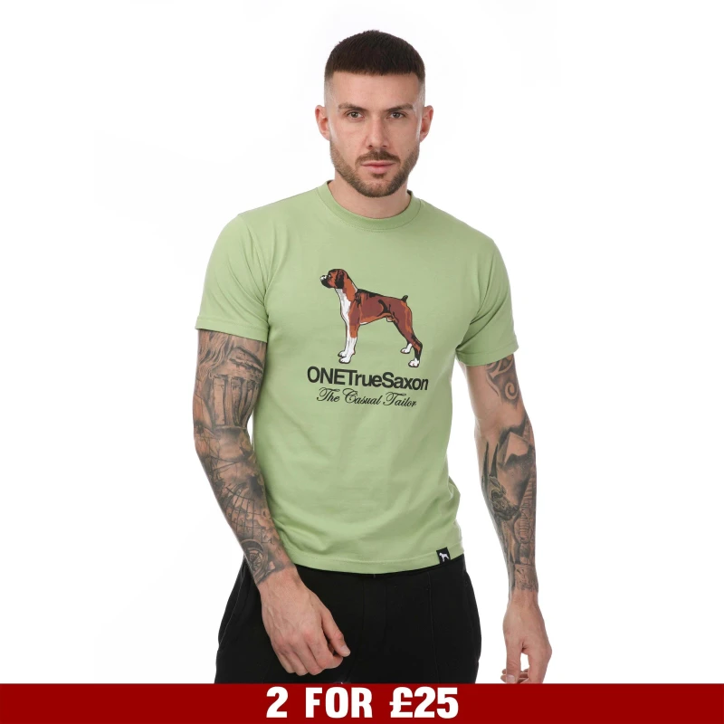 Image of One True Saxon Dawg T-Shirt - Green Green S