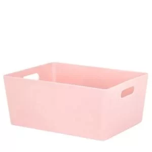 Image of Wham Studio 5.02 Blush Plastic Nestable Storage Basket (H)150mm (W)260mm