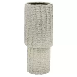 Image of Interiors By Ph Large Grey Textured Stoneware Vase
