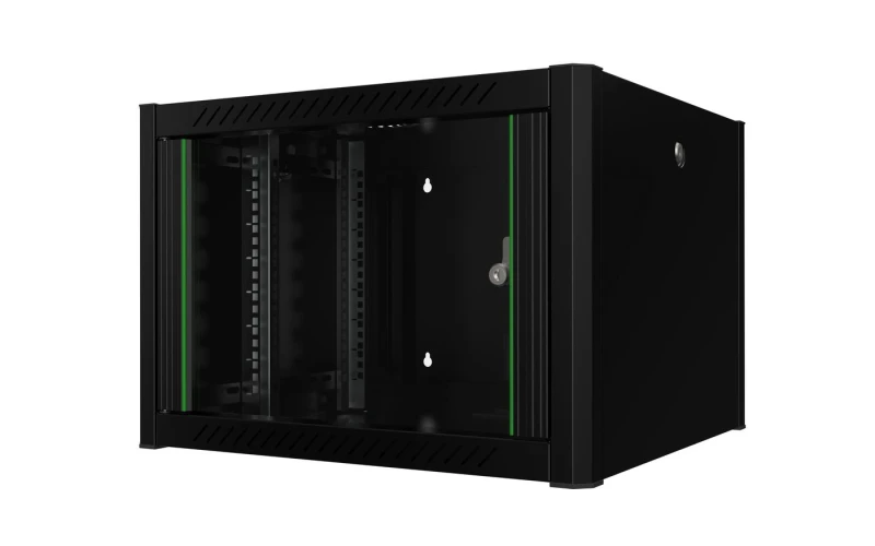 Image of Lanview RWP07U56BL rack cabinet 7U Wall mounted rack Black