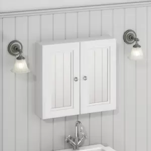 Image of White Mirrored Wall Bathroom Cabinet 667 x 600mm - Westbury