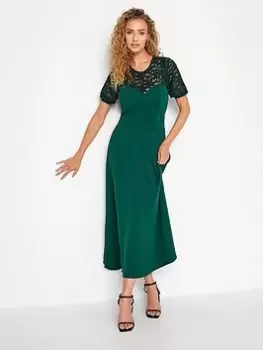 Image of Long Tall Sally Green Lace Midi Dress, Green, Size 12, Women
