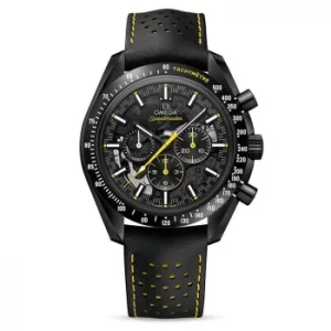Image of Omega Speedmaster Moonwatch Mens Black Leather Strap Watch