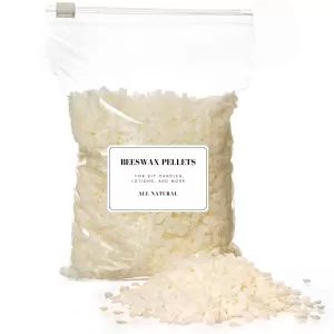 Image of Zexum White Candle Making and Cosmetics Natural Beeswax Beads - 50 Grams