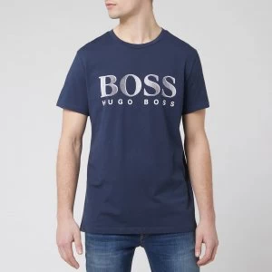 Image of Hugo Boss Crew Neck Large Logo T-Shirt Navy