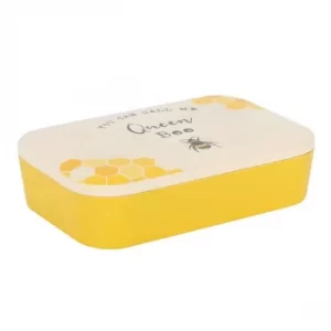 Image of Queen Bee Yellow Bamboo Lunch Box