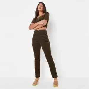 Image of Missguided Cord Cargo Jeans Co Ord - Green