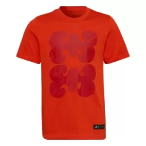 Image of adidas Marimekko Graphic T-Shirt Kids - Collegiate Orange