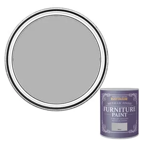 Image of Rust-Oleum Silver Metallic Finish Furniture Paint 125ml