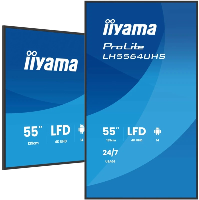 Image of iiyama LH5564UHS-B1AG Signage Display Digital signage flat panel 139.7