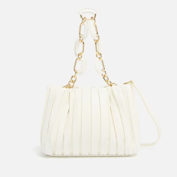 Image of Dune Dinidominie Small Pleated Faux Leather Tote Bag